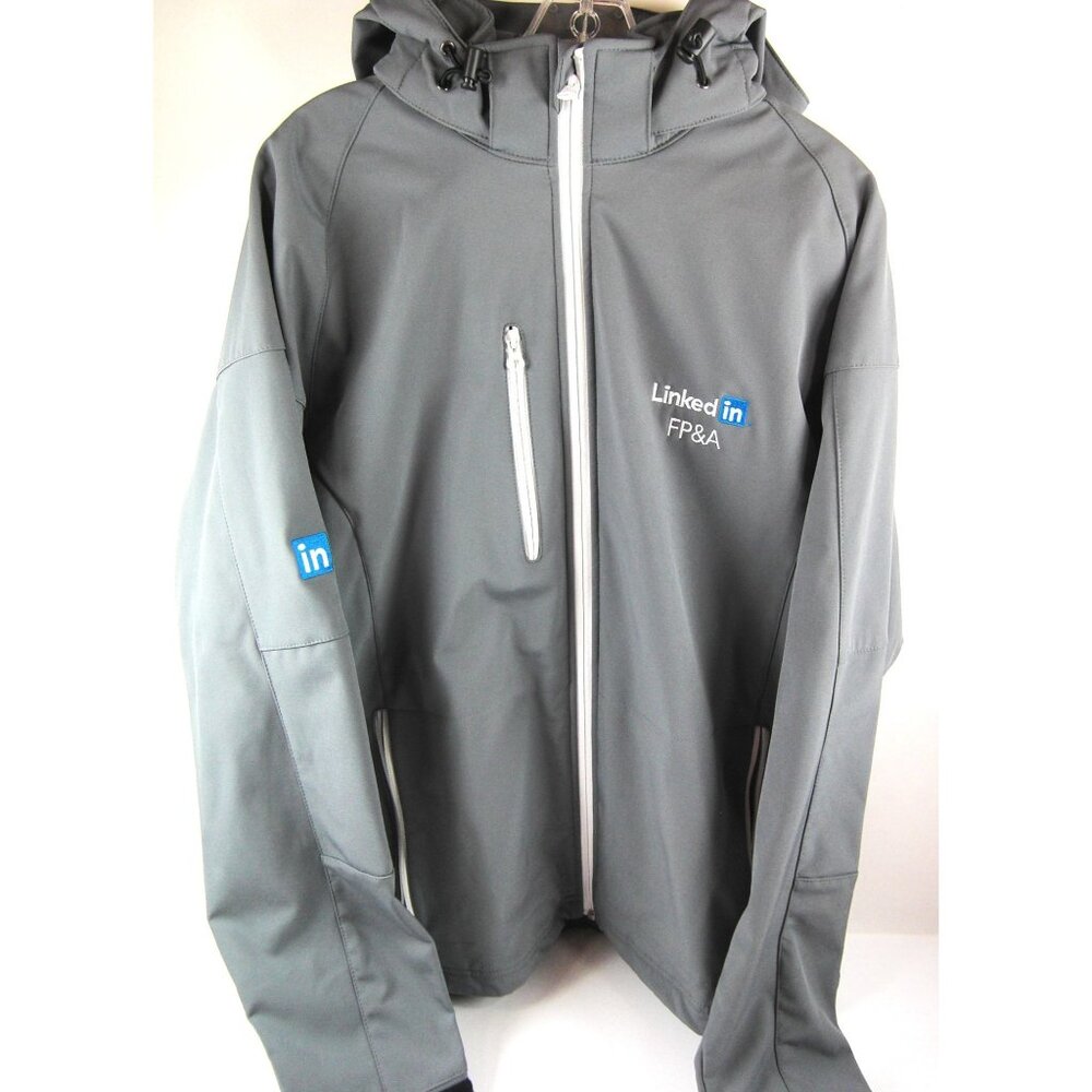 Men's Gray Waterproof Lg. Jacket Winter Coat Warm Hooded Raincoat Windproof Wind